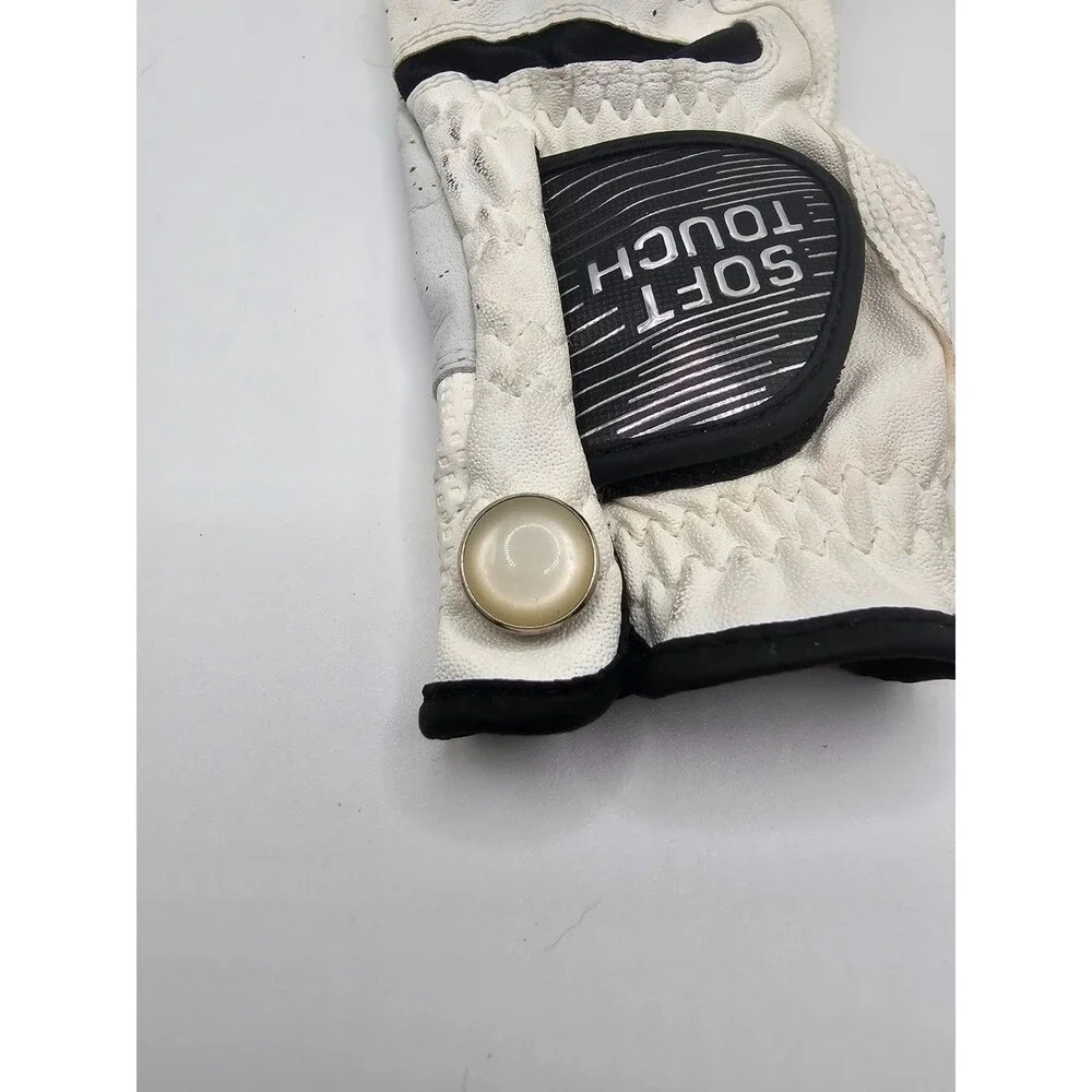 Soft Touch Golf Glove White Black Youth Womens Small Left Hand Leather Grip